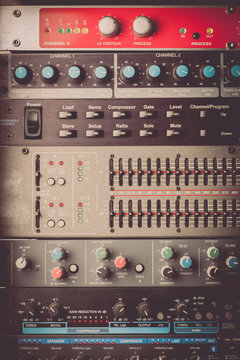 Buttons in sound studio
