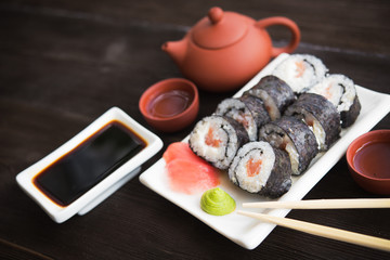 Salmon and cheese rolls