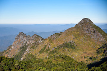 Beautiful mountain landscape from top view