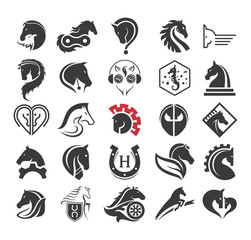 25 Black Horse Logo Element Best Collections