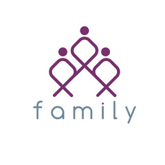 happy family vector design template