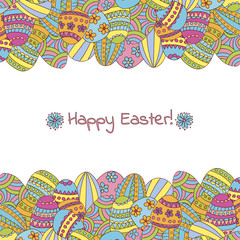 Naklejka premium Easter greeting card template