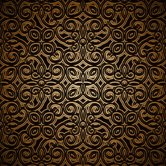 Vintage gold background, seamless pattern