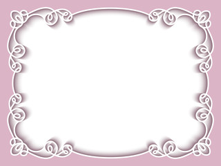 Rectangle paper frame, greeting card template