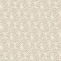 Foto auf Glas Seamless lace pattern in neutral color © buia_gatta