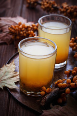 Healthy drink with sea buckthorn