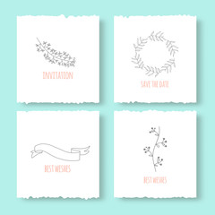 Invitation cards set