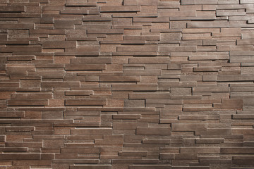 Dark  brown brick wall for pattern
