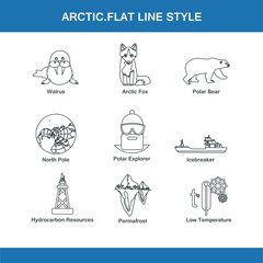 arctic flat line style