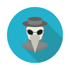 plague doctor flat line style