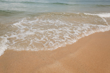 Fototapeta na wymiar Sea wave on the beach for pattern