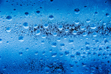 Frost patterns on glass, macro