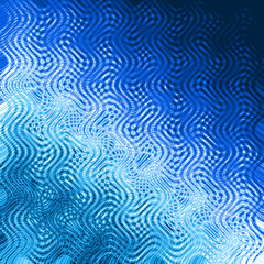 Абстрактный синий и голубой  фон. Спиральная линия и волна, свечение. квадраты. Имитация воды и волн.