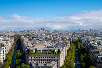 Frankreich, Paris, Blick vom Arm de Triumphe auf die Champs-Elysées