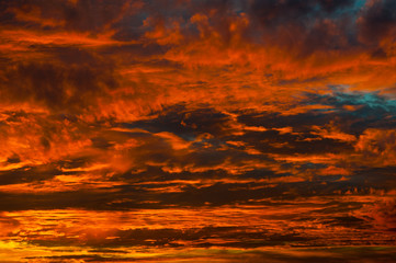 Beautiful red sunset