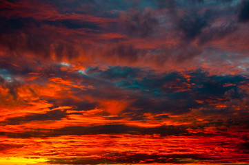 Fototapeta premium Beautiful red sunset
