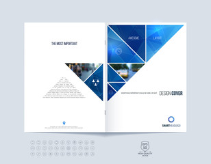 Brochure template layout, cover design annual report, magazine,