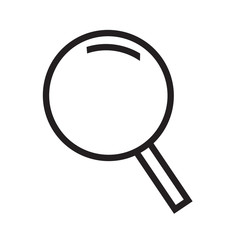 Thin line magnifier icon Illustration design