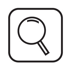 Thin line magnifier icon Illustration design