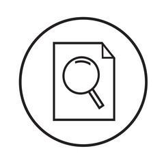 Thin line magnifier document icon Illustration design
