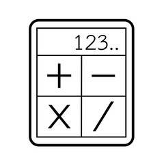 Thin Line Calculator Icon Illustration design