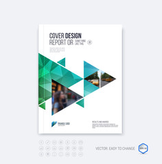 Brochure template layout, cover design arrow