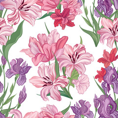 Floral seamless pattern. Flower background.