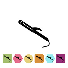 Curling iron icon