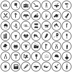 Set of forty nine construction icon