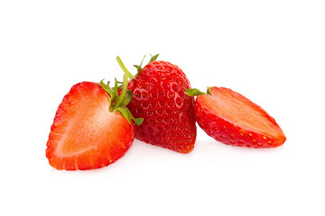 Red berry strawberry isolated on white background