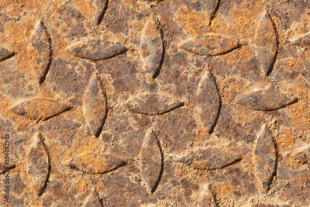 Poster rust on steel for pattern