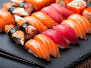 Various kinds of sushi