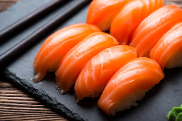 Sushi with salmon