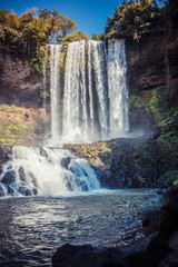 big beautiful waterfall in the park Dambri, Vietnam