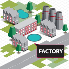 map Isometric factory