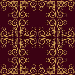 Curly seamless pattern