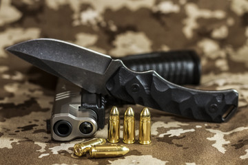 Obraz premium Gun - focus on the barrel