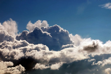 landscape of clouds in the blue sky