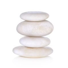 Fototapeta na wymiar pile of white stones isolated on white background