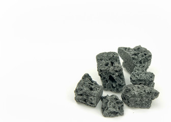 Candy coal isolated with copy space