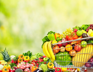 Grocery shopping cart.