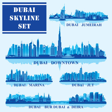 Set of Dubai districts