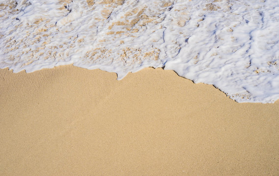 Sand Strand Meer Schaum Welle Hintergrund Textur