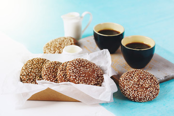 Sesame Homemade Cookies with Espresso