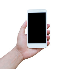 Touch screen mobile phone, in hand