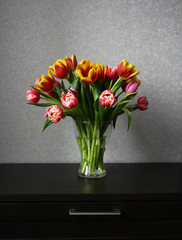 Tulips on a dresser