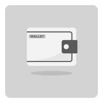 Vector of flat icon, Wallet on isolated background