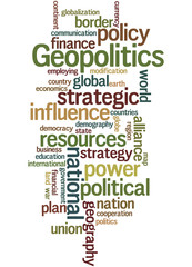 Geopolitics, word cloud concept