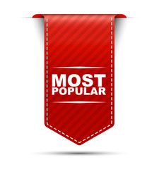 red vector banner design most popular