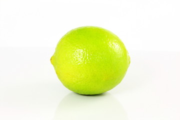 fresh lemon lime citrus fruit in white background
